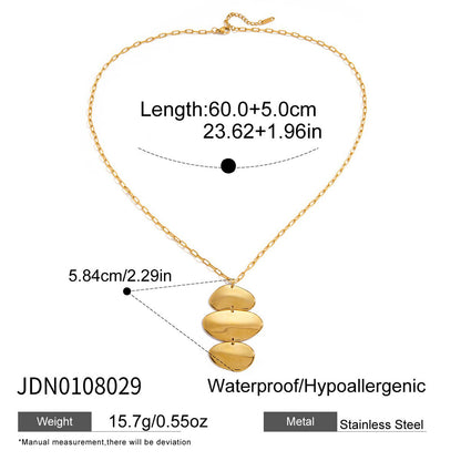 Titanium Steel Irregular Pendant Earrings Light Luxury High-end Necklace Non-fading Ear Accessories Stainless Steel Jewelry