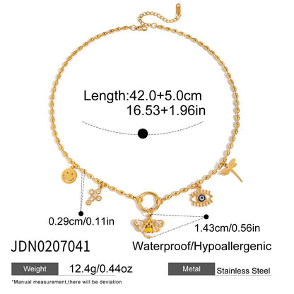 Titanium Steel Necklace with Unique Design, Sweater Chain, Light Luxury, High-End Feel, Stainless Steel Autumn Winter Accessories