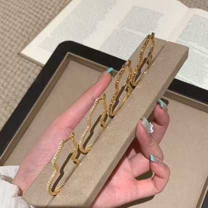 Pure Silver S925 High Carbon Diamond Gourd Earrings Ins Style Cool and Elegant Niche Design Exquisite Light Luxury Earrings