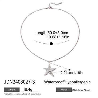 Starfish Titanium Steel Necklace Light Luxury High-end Clavicle Chain Stainless Steel Jewelry Non-fading Hot Item