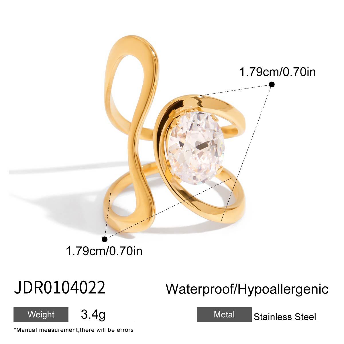 Zircon Ring Titanium Steel Non-Fading Jewelry Hot-Selling Accessories High-End Feel Stainless Steel Rings