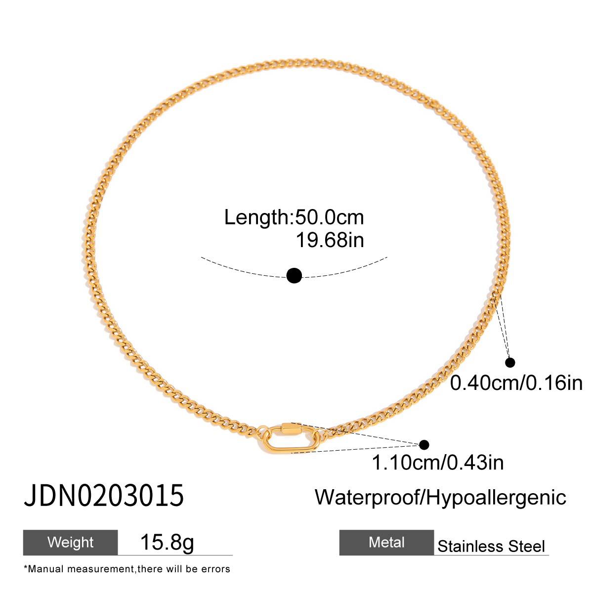 Open and Close Titanium Steel Heart Necklace Light Luxury High-End Feel Stainless Steel Jewelry Non-Fading Collarbone Chain