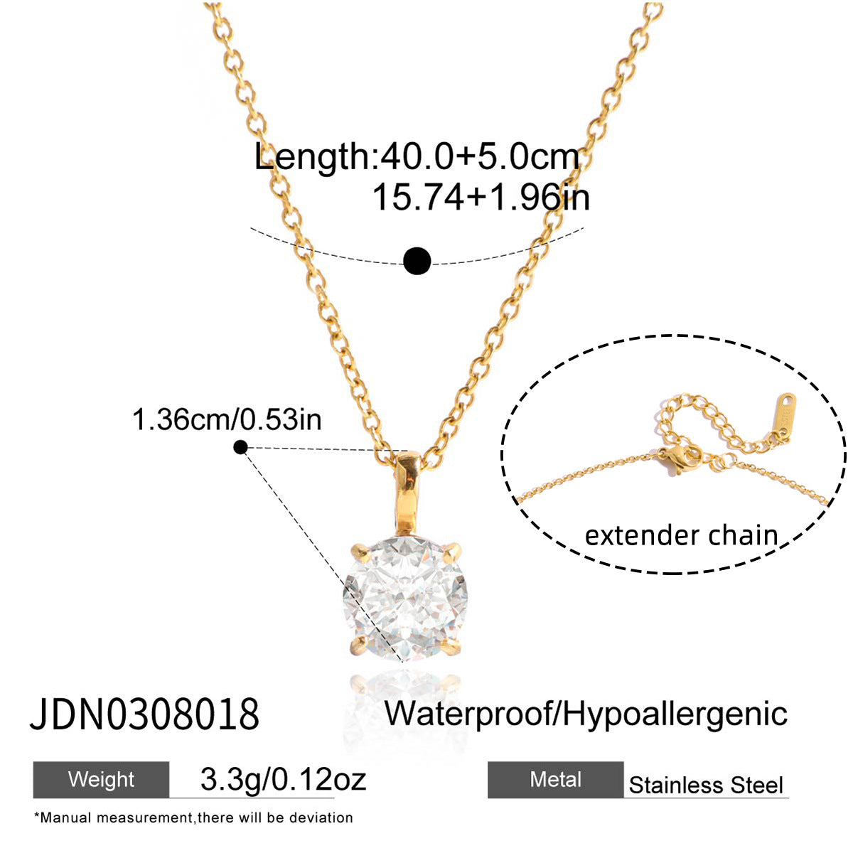 Flower Titanium Steel Zircon Necklace Light Luxury High-end Clavicle Chain Non-fading Jewelry Stainless Steel Accessories