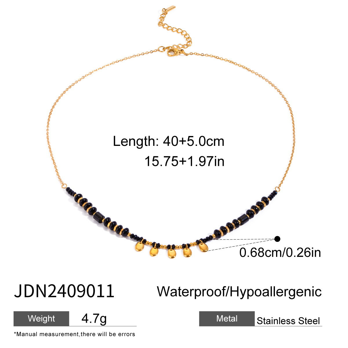 Stainless Steel Water Drop Necklace High-end Earrings Niche Open Bracelet Titanium Steel Ring Jewelry