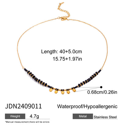 Stainless Steel Water Drop Necklace High-end Earrings Niche Open Bracelet Titanium Steel Ring Jewelry