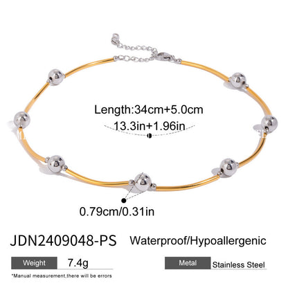 Five-Pointed Star Stainless Steel Necklace Light Luxury Niche Jewelry for Women High-End Titanium Steel Bracelet Accessories