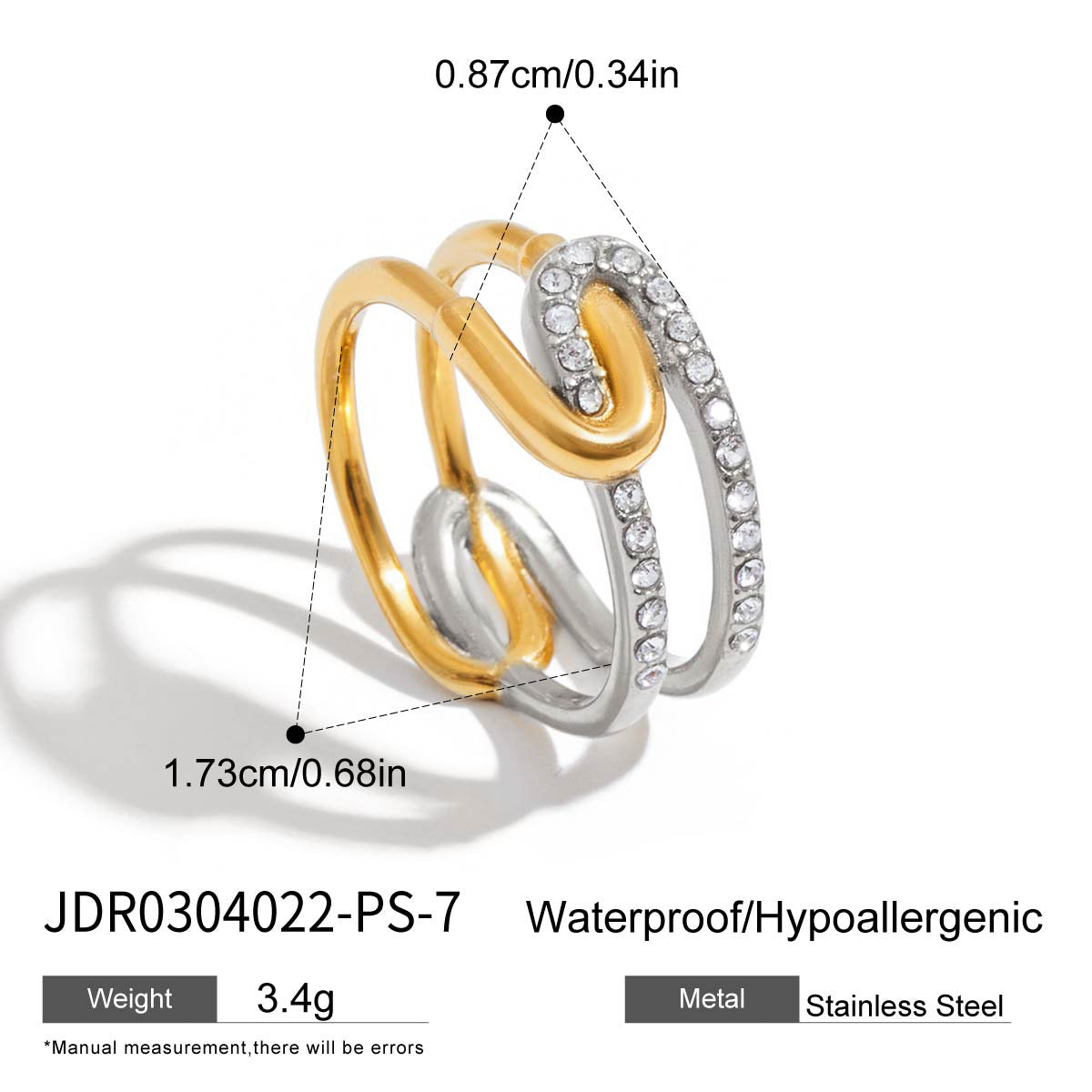 Original Design Paperclip Series Titanium Steel Ring Non-Fading Jewelry Stainless Steel Accessories High-End Feel