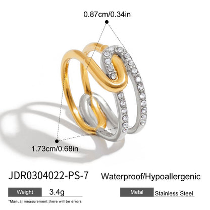 Original Design Paperclip Series Titanium Steel Ring Non-Fading Jewelry Stainless Steel Accessories High-End Feel