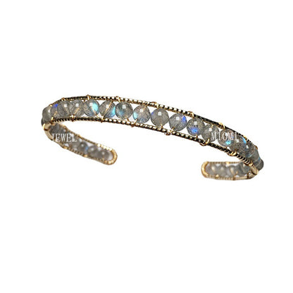 Crystal Bracelet Garnet Tourmaline Labradorite Strawberry Crystal and Other Styles 14K Gold Plated Color Retention
