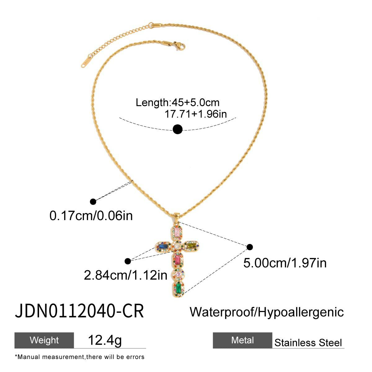 Titanium Steel Cross Necklace Light Luxury Niche Letter Clavicle Chain Stainless Steel Jewelry for Women with a Sense of Sophistication