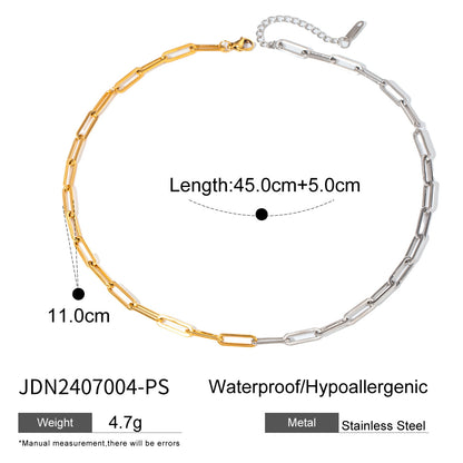 Stainless Steel Chain Titanium Steel Non-Fading Necklace for Women, Niche High-End Accessories, Light Luxury High-End Jewelry