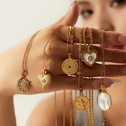 Titanium Steel Sweater Chain Necklace Light Luxury Niche Jewelry Women's High-end Stainless Steel Autumn and Winter Accessories