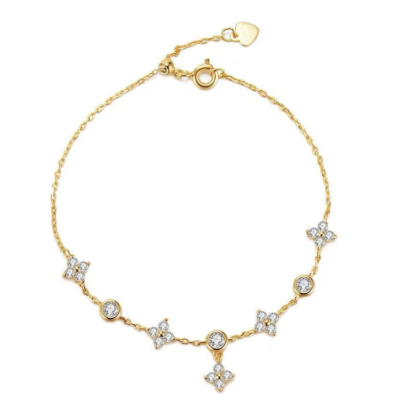 S925 Sterling Silver Full Zircon Bracelet for Women