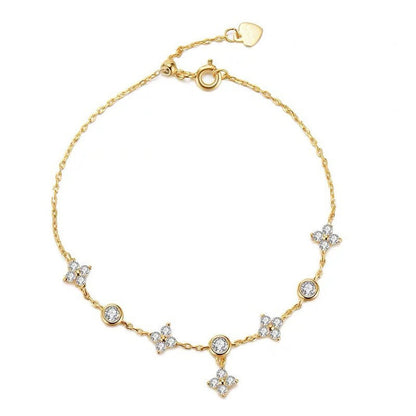 S925 Sterling Silver Full Zircon Bracelet for Women