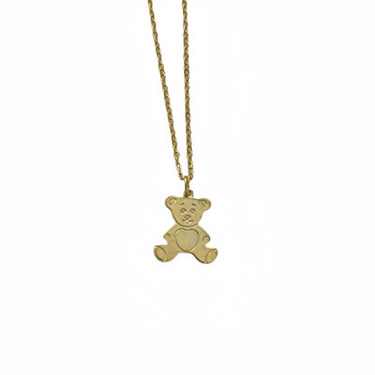 Korean Niche Design Cute Style Silver S925 Sterling Silver GoldJewelry  Bear Necklace Versatile Collarbone Chain