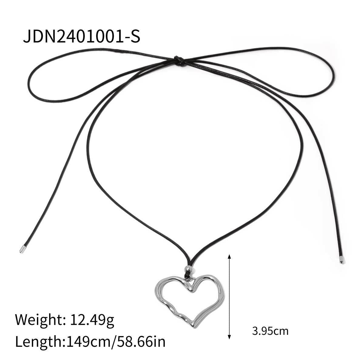 Stainless Steel Starfish Black Rope Necklace High-End Collarbone Chain Titanium Steel Jewelry Necklace