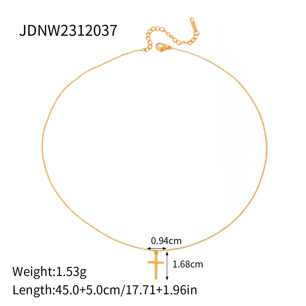 Stainless Steel Cross Pendant Necklace Zircon Natural Stone Clavicle Chain Titanium Steel Neck Chain Jewelry