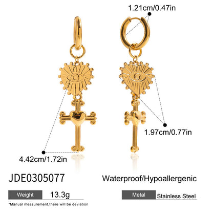 Devil's Eye Titanium Steel Earrings Luxury High-end Jewelry Stainless Steel Accessories Hot Item