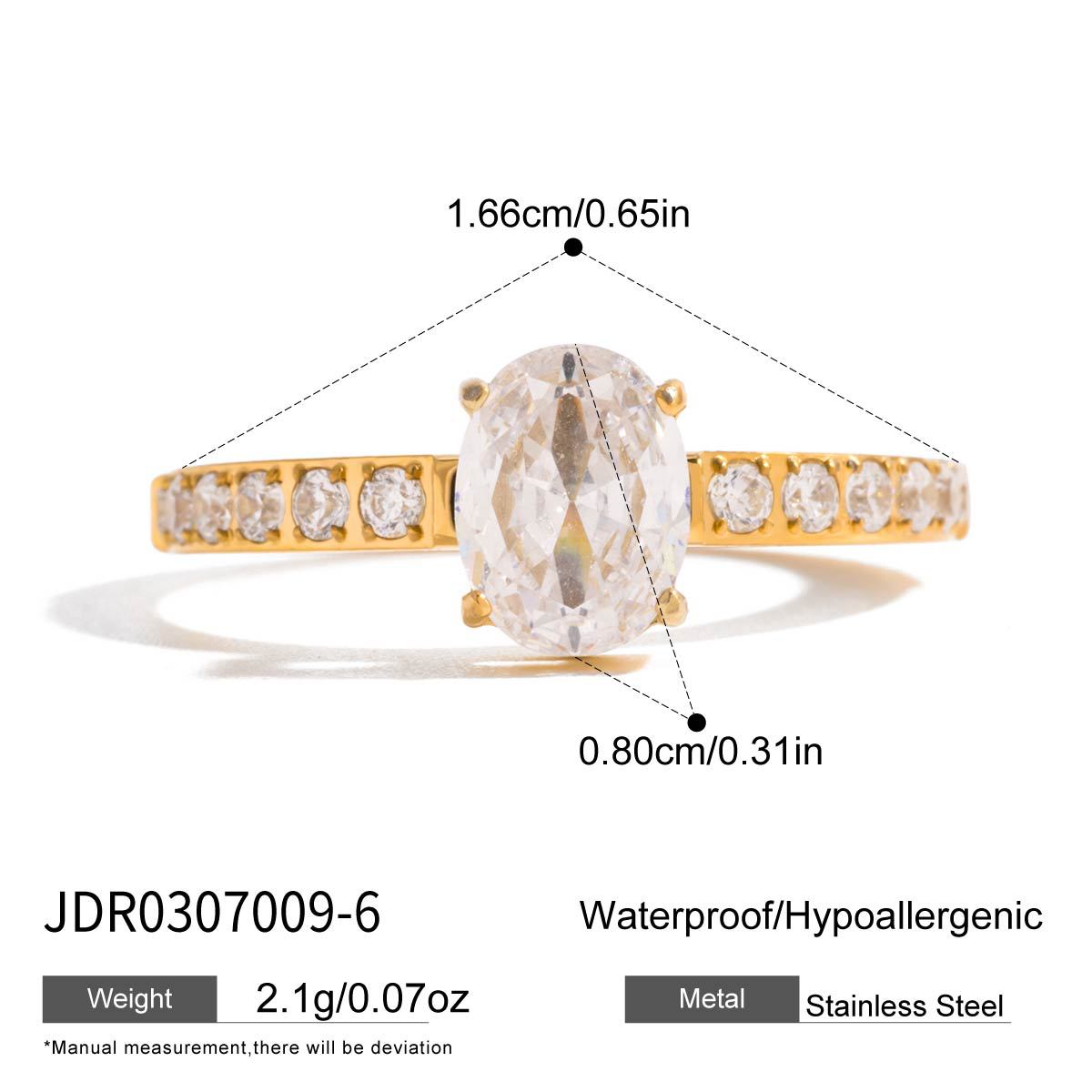 Zircon Ring Titanium Steel Non-Fading Necklace for Women Light Luxury High-End Feel Connected Finger Bracelet Stainless Steel Jewelry