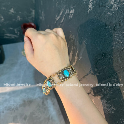 Miomi natural turquoise vintage bracelet
