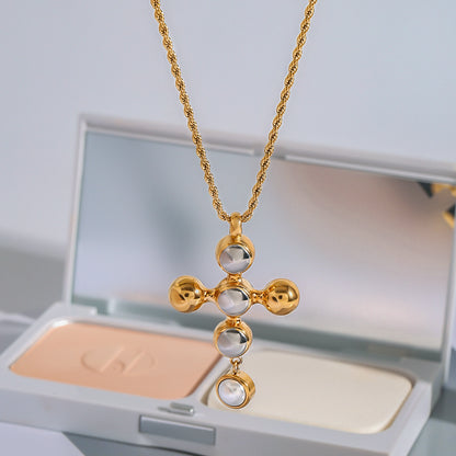 Non-Fading Cross Titanium Steel Necklace Light Luxury High-End Clavicle Chain Stainless Steel Jewelry
