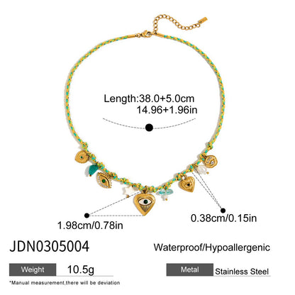 Titanium Steel Necklace with Unique Design, Sweater Chain, Light Luxury, High-End Feel, Stainless Steel Autumn Winter Accessories