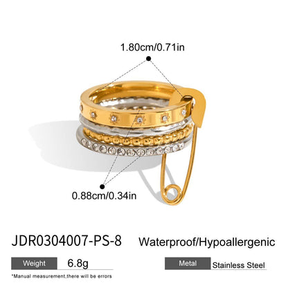 Multi-layer Stacking Rings Titanium Steel Non-fading Finger Rings Hot-selling Jewelry High-end Feel Stainless Steel Rings