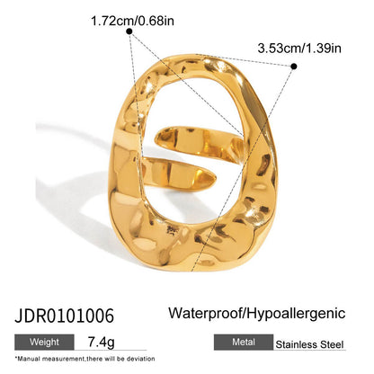 Geometric Ring Titanium Steel Non-Fading Jewelry Light Luxury High-End Feel Ring Hot-Selling Stainless Steel Jewelry for Women