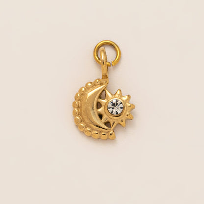 DIY Stainless Steel Mini Elephant Lotus Heart Single Pendant Necklace Furnace Vacuum Electroplating 18K Gold Color Retention
