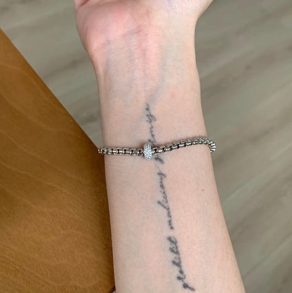 Pure Silver S925F Grape Vine Minimalist Interlocking Bracelet Light Luxury Smooth Versatile High-end Feel