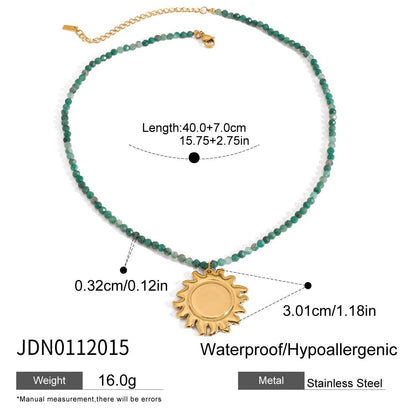 Stainless Steel Vacation Style Beaded Necklace Titanium Steel Jewelry for Women High-End Non-Fading Collarbone Chain