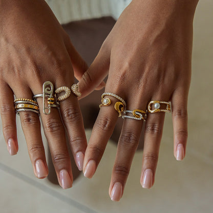 Original Design Paperclip Series Titanium Steel Ring Non-Fading Jewelry Stainless Steel Accessories High-End Feel