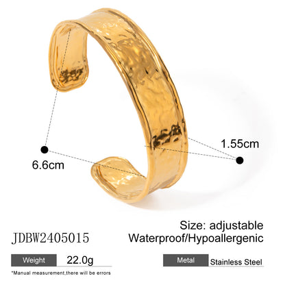 Stainless Steel Exaggerated Gold Bracelet High-end Open Bracelet Titanium Steel Jewelry Bracelet
