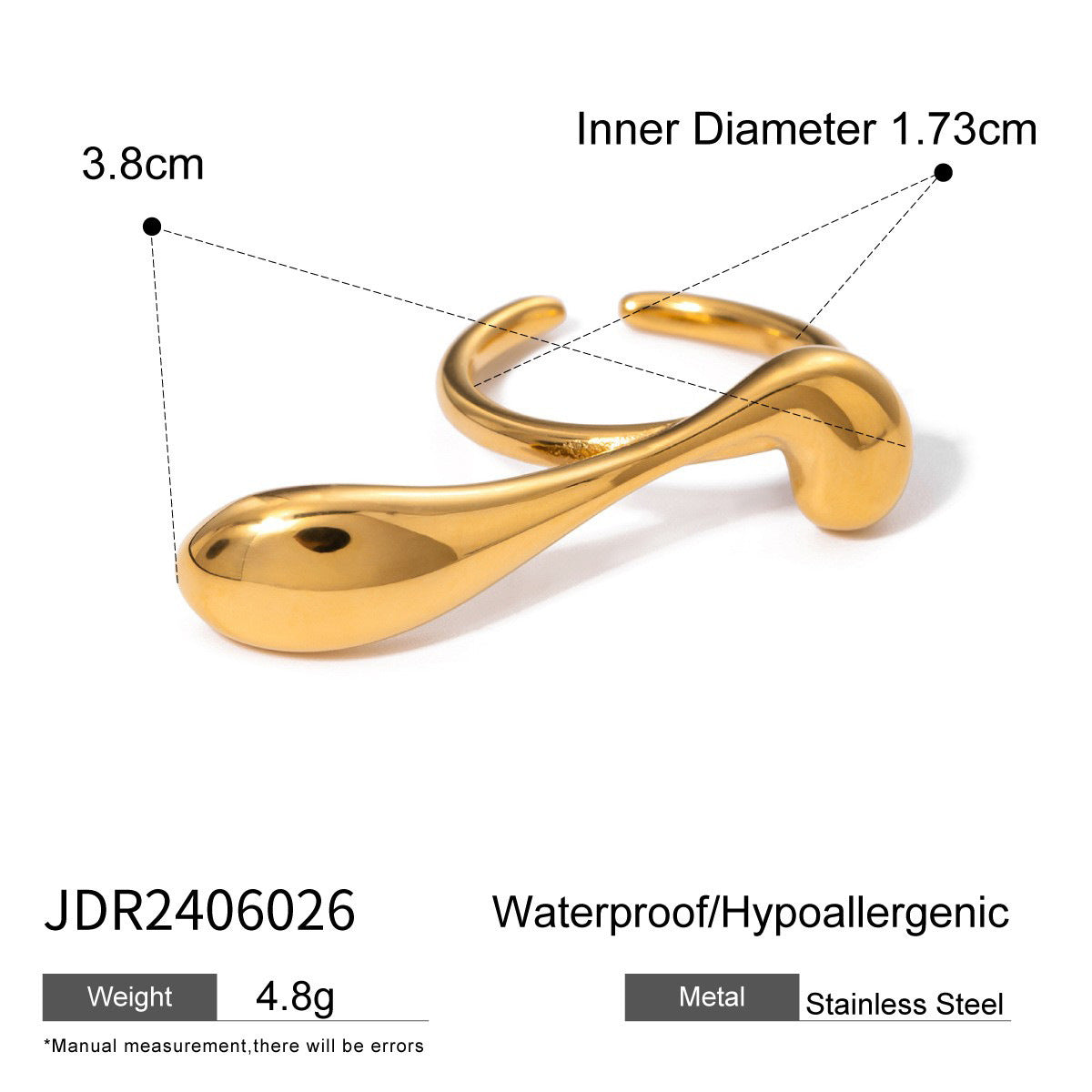 Ring Niche High-End Feel Hand Jewelry Titanium Steel Non-Fading Accessories Stainless Steel Jewelry Rings