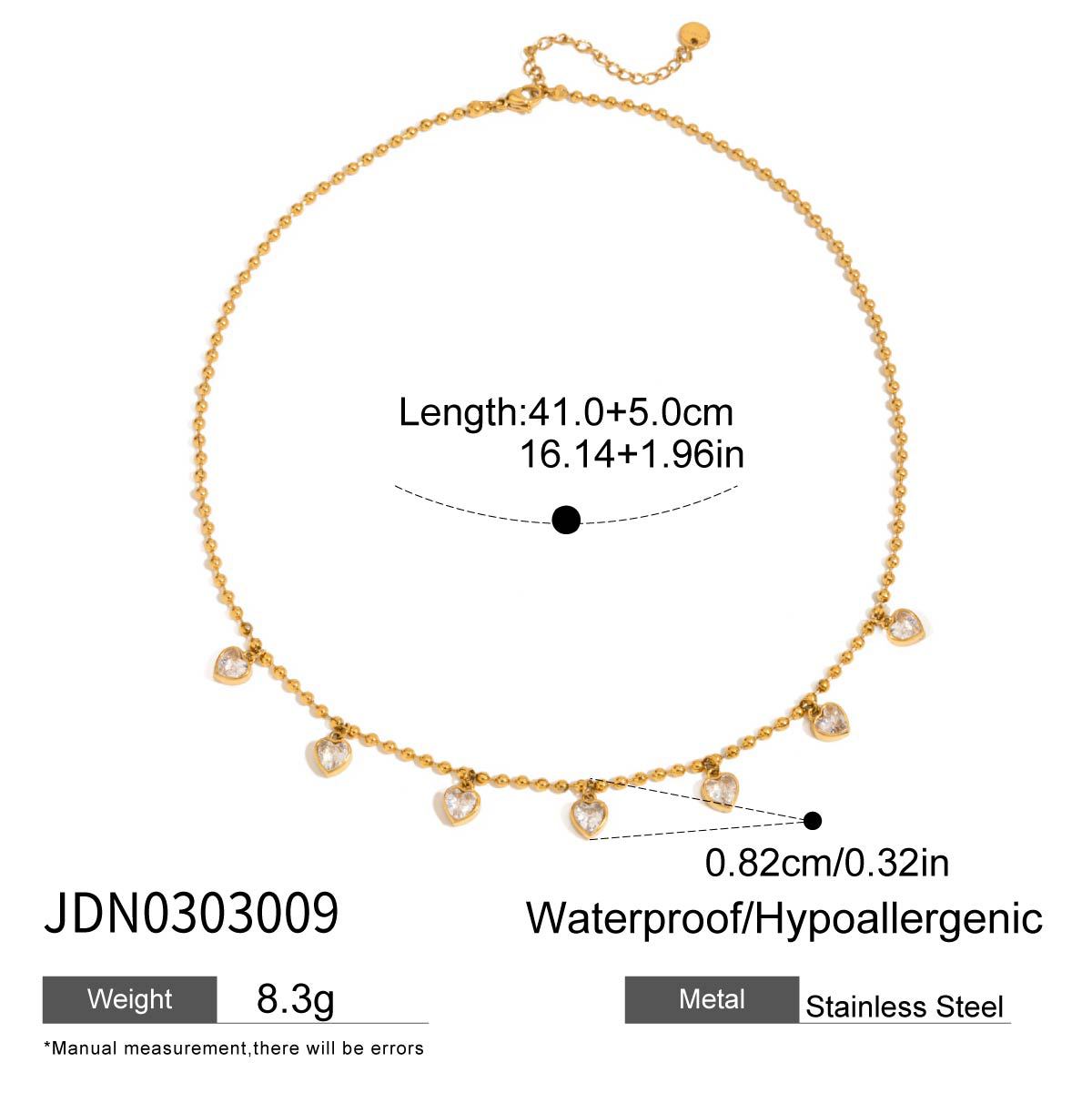 Titanium Steel Zircon Necklace for Women, Light Luxury High-End Clavicle Chain, Non-Fading Stainless Steel Jewelry
