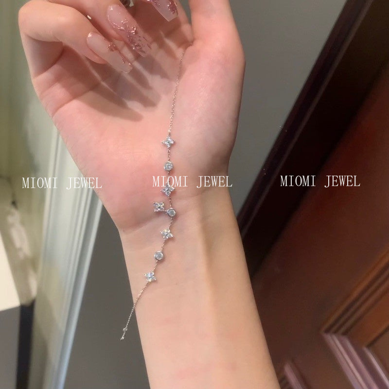 S925 Sterling Silver Full Zircon Bracelet for Women