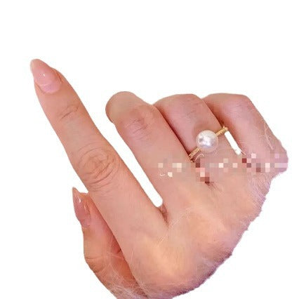 Italian Vintage Brushed Light Luxury High-End Jewelry 925 Sterling Silver Brushed Craft Forged Surface Rice Grain Ring New Model