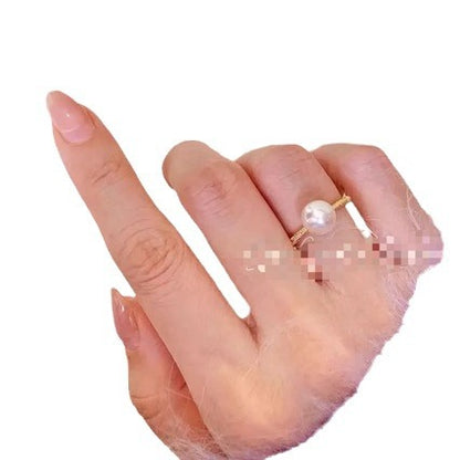 Italian Vintage Brushed Light Luxury High-End Jewelry 925 Sterling Silver Brushed Craft Forged Surface Rice Grain Ring New Model