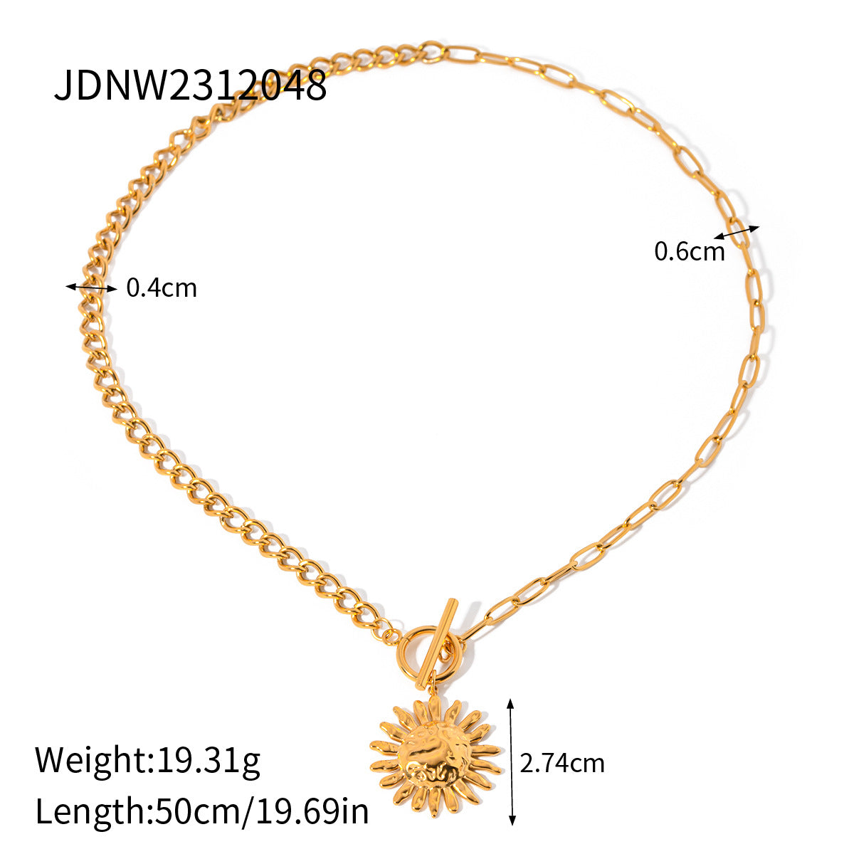 Stainless Steel Eight-Pointed Star Necklace High-End Ins Collarbone Chain Titanium Steel Necklace