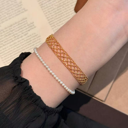 Sterling Silver S925 Lace Edge Bracelet Fashionable Fresh Elegant Exquisite Bracelet Niche Design High-end Light Luxury