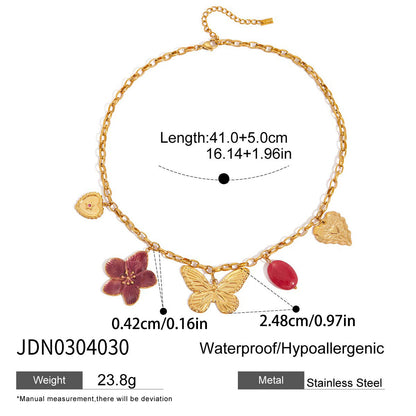 Stainless Steel Necklace Light Luxury High-end Bracelet Titanium Steel Jewelry Hot-selling Accessories for Women Non-fading