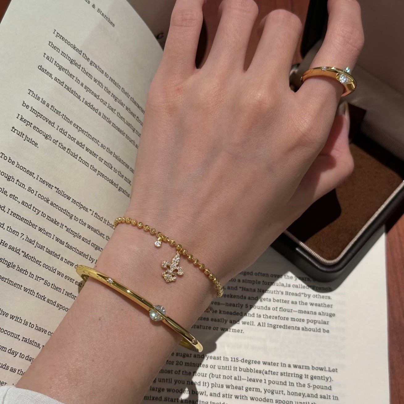 Pure Silver S925 Laser Bead Iris Flower Bracelet Light Luxury High-end Industrial Craft Exquisite Niche Versatile Jewelry