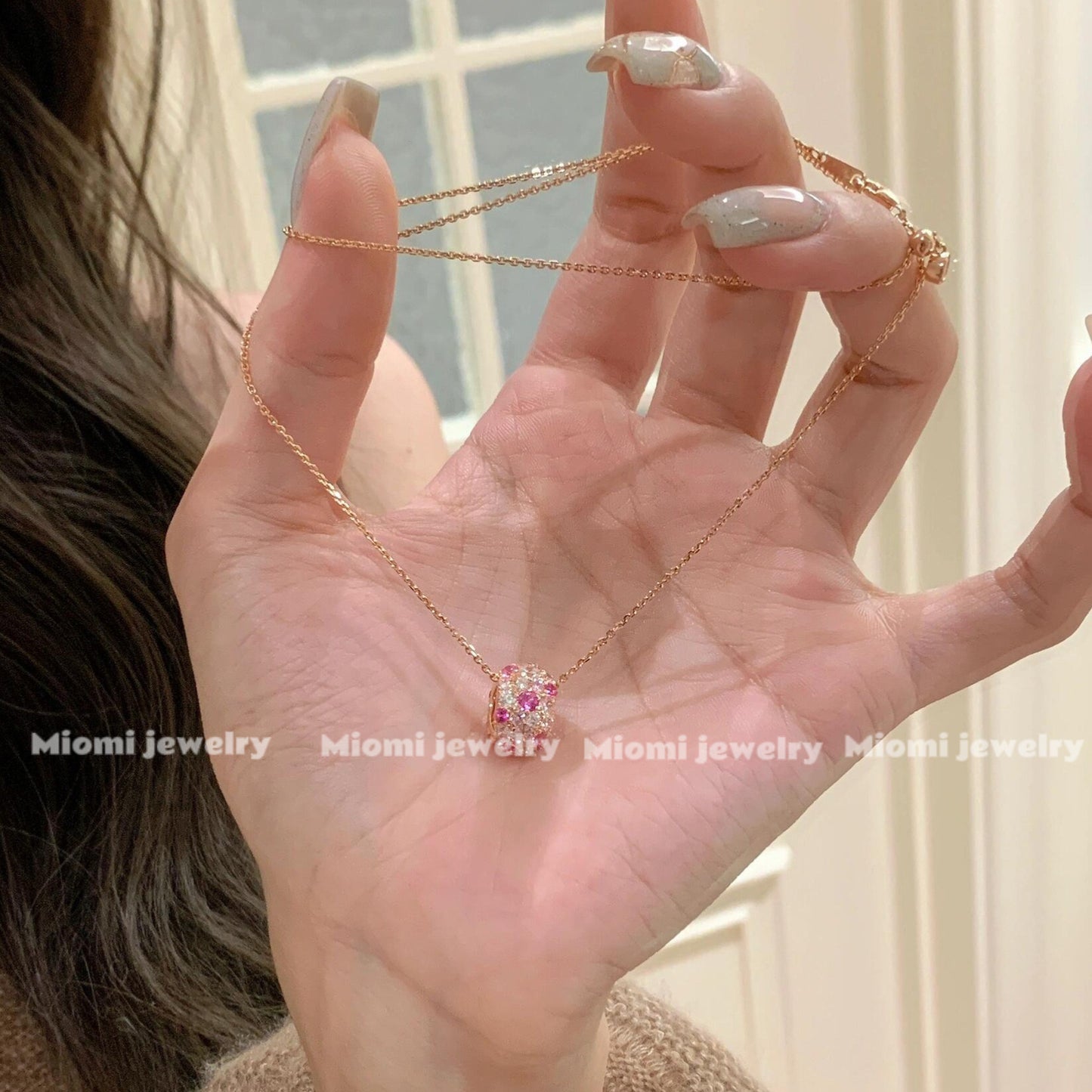 S925 silver （Gold plated）zircon necklace jewelry