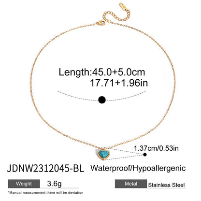 Titanium Steel Pearl Necklace Light Luxury High-end Tiger Eye Stone Collarbone Chain Non-fading Jewelry Stainless Steel Accessories for Women