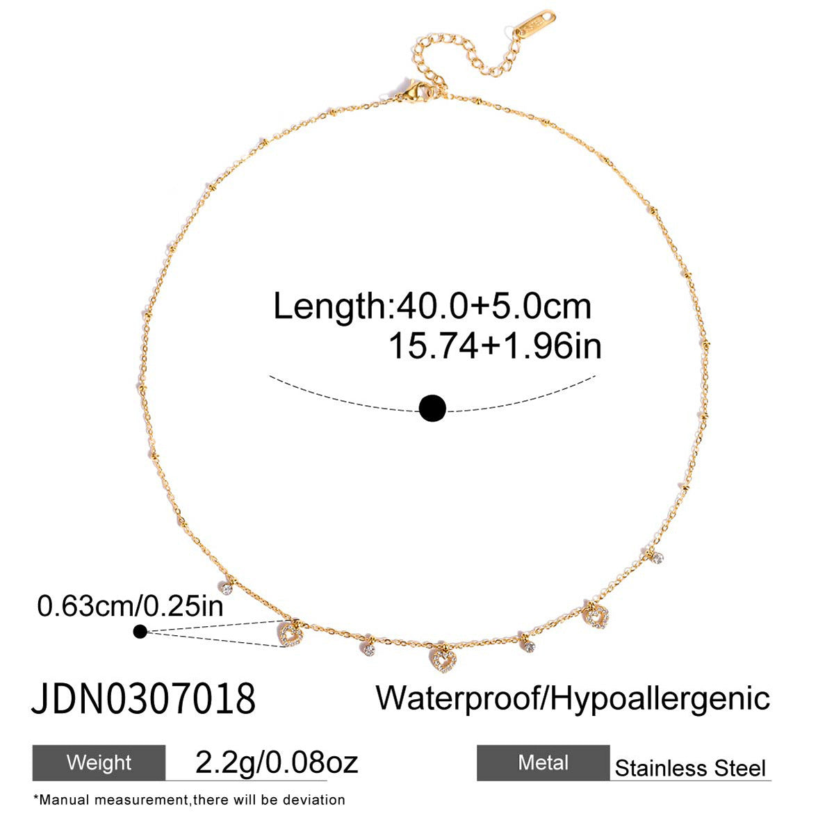 Titanium Steel Zircon Necklace for Women, Light Luxury High-End Clavicle Chain, Non-Fading Stainless Steel Jewelry
