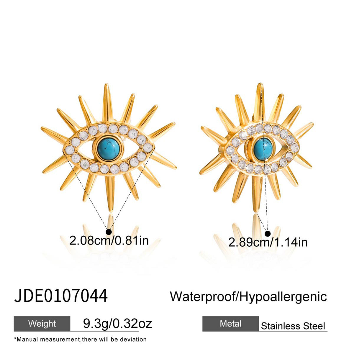 Devil's Eye Titanium Steel Earrings Luxury High-end Jewelry Stainless Steel Accessories Hot Item