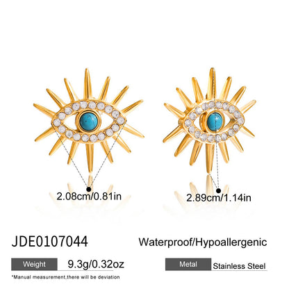 Devil's Eye Titanium Steel Earrings Luxury High-end Jewelry Stainless Steel Accessories Hot Item