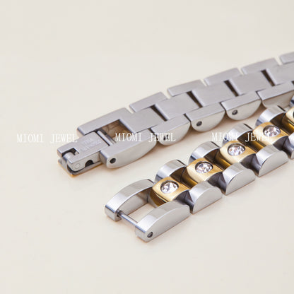 Stainless Steel White Diamond Bracelet Light Luxury High-end Titanium Steel Jewelry Women's Non-fading Jewelry
