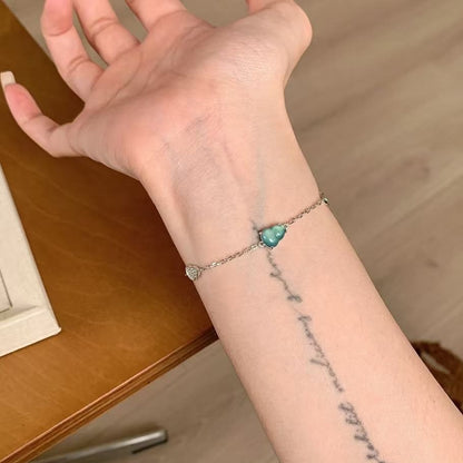 Pure Silver S925 African Jade Gourd Bracelet High-End Niche Exquisite Fashion