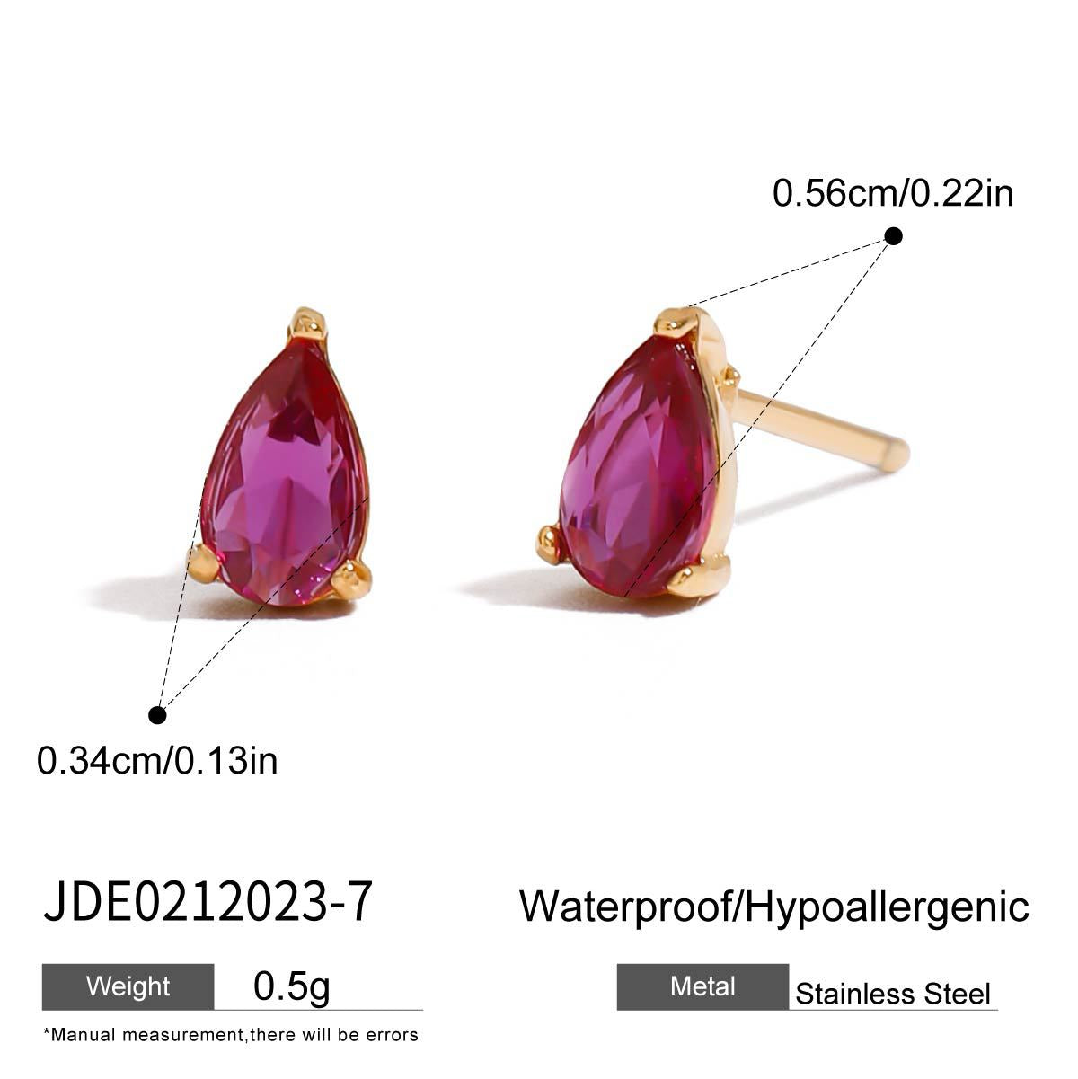 Titanium Steel Zircon Earrings Light Luxury High-end Ear Clips Non-fading Stud Earrings Stainless Steel Jewelry for Women